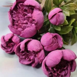 3D Peony Set Silicone Mold Peony Set Mold Soap silicone mold resin silicone mold Peony soap set