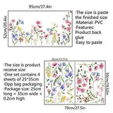 Self-Adhesive Peony Flower Wall Stickers DIY Art Decal Home Decor Removable