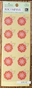 K&COMPANY Lily Ashbury RL Pink Flower Mini Accents Seals Card Scrapbook Stickers