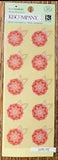 K&COMPANY Lily Ashbury RL Pink Flower Mini Accents Seals Card Scrapbook Stickers