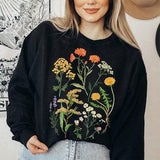 Herbalist sweatshirt-Illustrated medicinal plants sweatshirt. Herbalist gifts-healing herbs sweatshirt. Herbology botanical sweatshirt