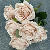 9Heads/Bunch Rose Wedding Living Room Decoration Simulation Silk Flower Photography Props Artificial Flower Fall Decor