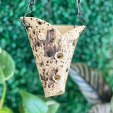 Sandstone ceramic orchid plant pot, air orchid pot with holes, hanging indoor outdoor planter