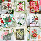 Christmas Flower Plants Metal Cutting Dies for Diy Scrapbooking Embossing Crafts