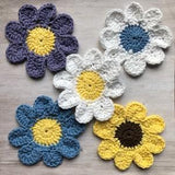 Daisy Coaster Set - Flower Coasters - Daisy Gift