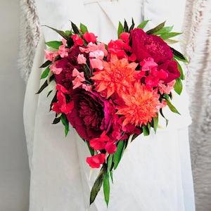 Heart shaped bouquet, Burgundy Peonies bouquet, Peony bridal bouquet, Heart bouquet, Peony wedding bouquet, 1st Anniversary gift for wife