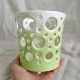 Large Orchid Pot 5" Openwork ceramic pot with holes Fine cutting ???eramic pots favorite orchid Ceramic Luminary Carved Pots Ready to shipping