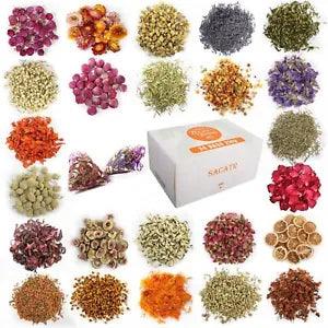 24 Bags Dried Flowers 100 Natural Dried Flowers Herbs Kit for Soap Making DIY Ca