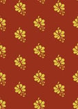 Circa 1825 Lily Gold on Burgundy Brown Background Quilt Fabric - 1/2 Yard