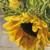 Oil Painting/ 6" x 6" / Impressionist/ Original Art / Botanical / Sunflowers /Floral / Still Life / "Late September" (#22-14)