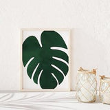 Large Monstera Plant Leaf Art Print, Home Decor, Gift, Green, Boho Art, Tropical Leaf Print, Palm Print,