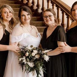 BLACK BEAUTY: Bridal Bouquet/Ivory/Elegant/Black/Minimal/ Sola Wood Flowers/Bride/Wedding/ DIY