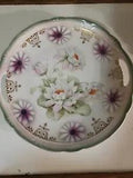 NEW LISTINGVintage Germany Peonies Flowers Cake Plate With Handles?10.5 in.