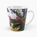 Colorful Orchids Coffee Mug. Exotic Orchids and Iron Gate Ceramic mug. Orchid Lovers gift. Dishwasher and microwave safe.