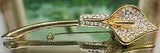Vintage Calla Lily Jack in the Pulpit Flower Rhinestone Gold Tone Brooch Pin