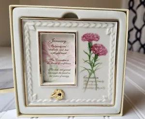 Lenox Accents Lenox January Birthstone / Flower Carnation Frame NEW