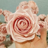 Rose crepe paper flowers, Dusty pink fake flower bouquet, Artificial floral centerpiece for vase, 1st Mothers Day, Anniversary flowers