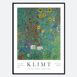 Gustav Klimt Farm Garden with Sunflowers 1907 Vintage Exhibition Poster Art Print | Gustav Klimt Print, Klimt Poster, Klimt Painting #GK01C