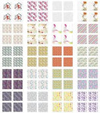 Ambesonne Flourish Flora Coaster Set of 4 Square Hardboard Gloss Coasters
