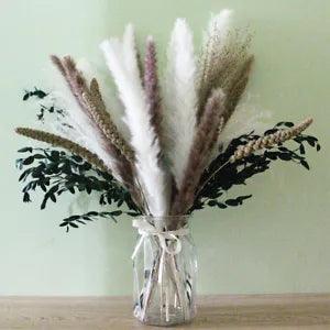 20Pcs Dried Flower Rabdosia Bouquet Eucalyptus Grass Home Floral Decor DIY Gift