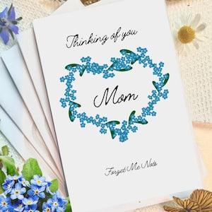 Mother's Day Gift Seed Packet Forget Me Nots "Thinking Of You Mom"