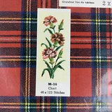 Jean McIntosh Petit Point Kit 3 Thread Cotton M 16 Carnations 2 X 5 Inches NOS