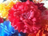 USA SELLER Hair Fashion Fabric Flower Clip Brooch Rose Peony Lady shoes Red 2