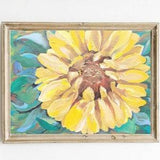Sunflower Impasto, original oil painting, artwork floral canvas Art Abstract Textured sunflowers painting by Renata Minko