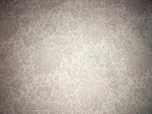 Lauren Ralph Lauren Full Sz Flat Sheet Water Lily Floral Light Gray White Cotton
