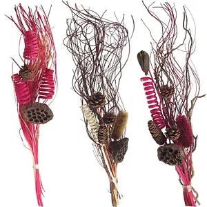 Dried Grass and Pinecone Bouquets - Home Decor Potpourri Vintage