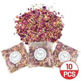10 Rose Petal Confetti Packets Natural Dried Real Biodegradable Wedding Confetti