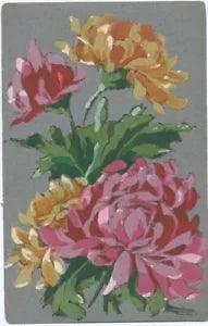 Colorful Carnations Pink & Yellow Flowers  postcard unposted  UDB A41