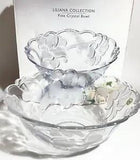 NEW Studio Crystal - Liliana Collection - Large SERVING BOWL - Frosted Lily -11???