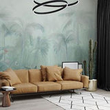 Tropical Plants Wallpaper foggy forest Wall Mural Jungle Plants Peel and Stick by Elegant Walls