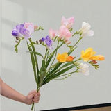 Freesia Orchid Flowers, Artificial Flowers, Real Touch Flowers, DIY Flower Arrangement, Home Decoration, High Quality Bouquet