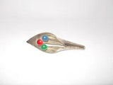 Vintage Sterling Silver 925 Mexico Calla Lily Enamel Brooch