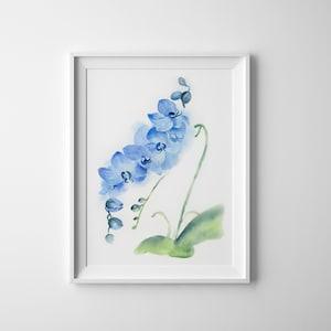 Orchid Flower Watercolor Painting Wall Decor Prints