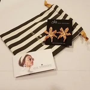 Lele Sadoughi Water Lily Button Earrings