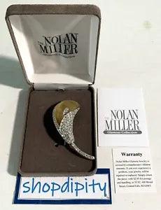 NOLAN MILLER Contemporary CALLA LILY Goldtone PIN By Mark Zunino (QVC 2007) NEW