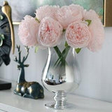 Light Pink Silk Peony Bouquet Quality Wedding Flowers 5 Heads Artificial Peonies Bouquet For Bridal Bridesmaids DIY Flowers Centerpieces