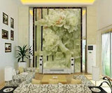 3D Peony Flower ZHUA3634 Wallpaper Wall Murals Removable Self-adhesive Amy
