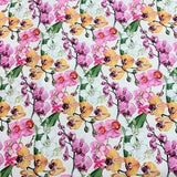 Orchids on White - Orchids In Bloom - by Michel Design Works for Northcott Cotton Fabric