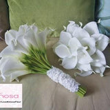 Bridesmaid Bouquets, Ivory Calla Lily bridesmaid bouquet, Small Bridal Bouquet, Boho Wedding, Silk Flower Bouquet, Bridesmaid Gifts