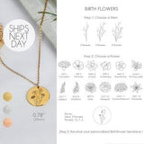 Custom Birth Flower Necklaces for Women Unique Holiday Gift Thank You Gifts ersonalized Jewelry Best Friend Birthday Gift for Mom