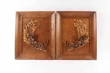 Pair Vintage Framed Nature Dried Arrangement Mallard Frame Inc. Lumpkin Georgia