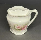 Antique Shaving Mug Mustache Cup Porcelain Bavaria Flowers Gold Floral Carnation