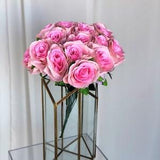 Pink Rose Flower Bouquet/Peach Sangria/Faux Flowers/Mutiple sizes/Aisle decor/ Centerpiece/Home Decor/Yellow Flowers/Roses