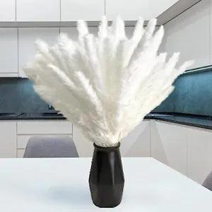 80Pcs White Pampas Grass Decor Dried Flowers Boho Home Decor Natural SGL011