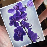 MAGNET Purple Orchid, Refrigerator Magnet, Floral, Flower, Phalaenopsis, Flower Art