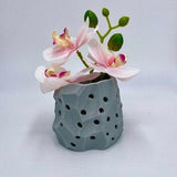 Rock Orchid Pot Planter For Orchids and Flowers 3D Printed, Geometric, Abstract, unique, Gift, holiday, Cute, Birthday, Plants